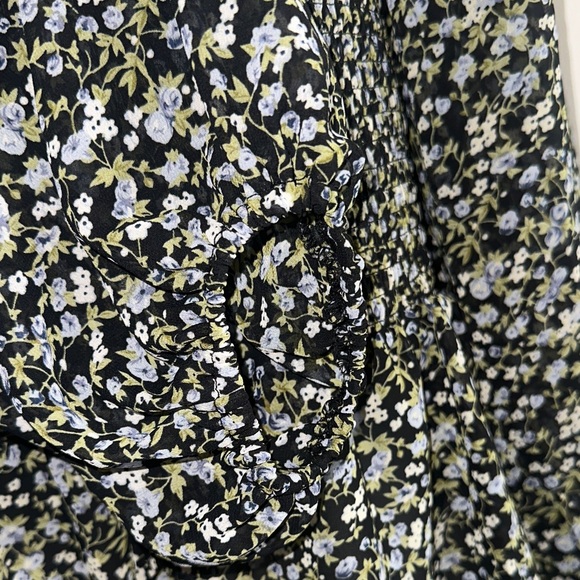 Astr Floral Print Blouse with Ruffle Detail - Picture 5 of 11